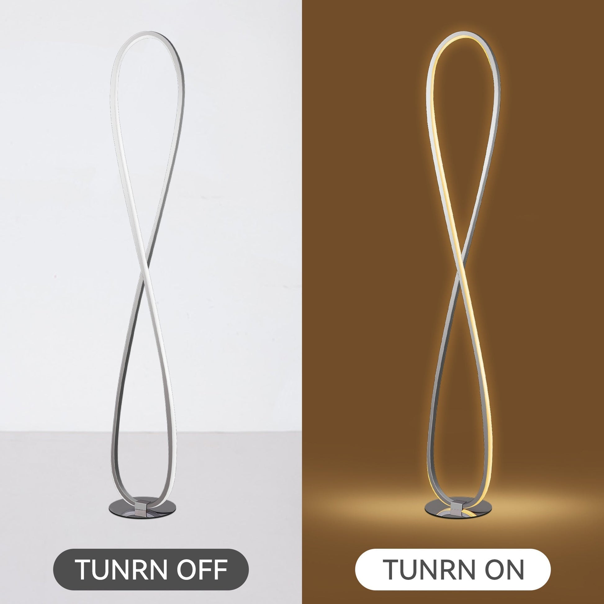 Infinite LED Floor Lamp - Chrome - Image 5