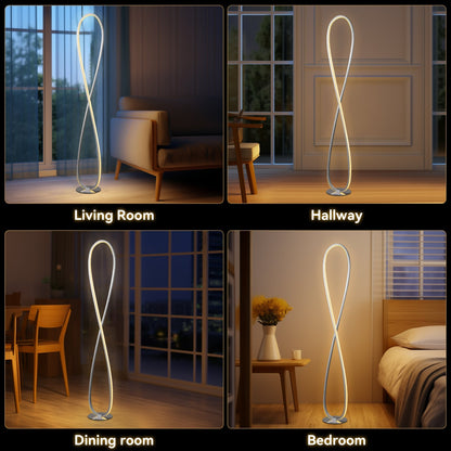 Infinite LED Floor Lamp - Chrome - Image 6