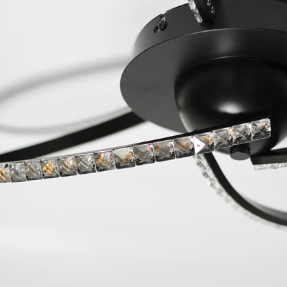Irie Dimmable 3 Lights LED Ceiling Light - Black - Image 3