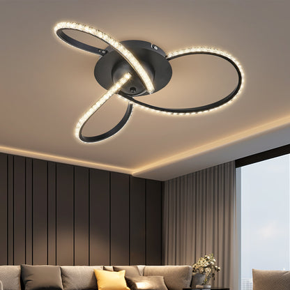 Irie Dimmable 3 Lights LED Ceiling Light - Black - Image 6