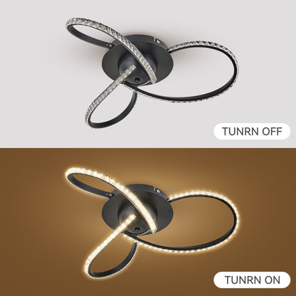 Irie Dimmable 3 Lights LED Ceiling Light - Black - Image 7