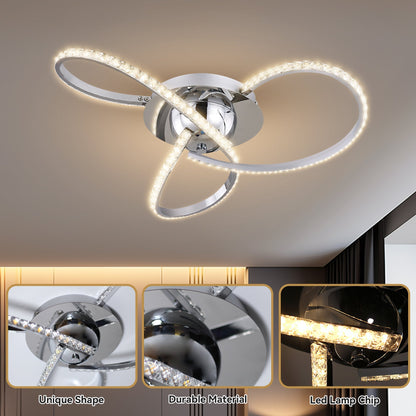 Irie Dimmable 3 Lights LED Ceiling Light - Chrome - Image 7