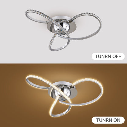 Irie Dimmable 3 Lights LED Ceiling Light - Chrome - Image 8