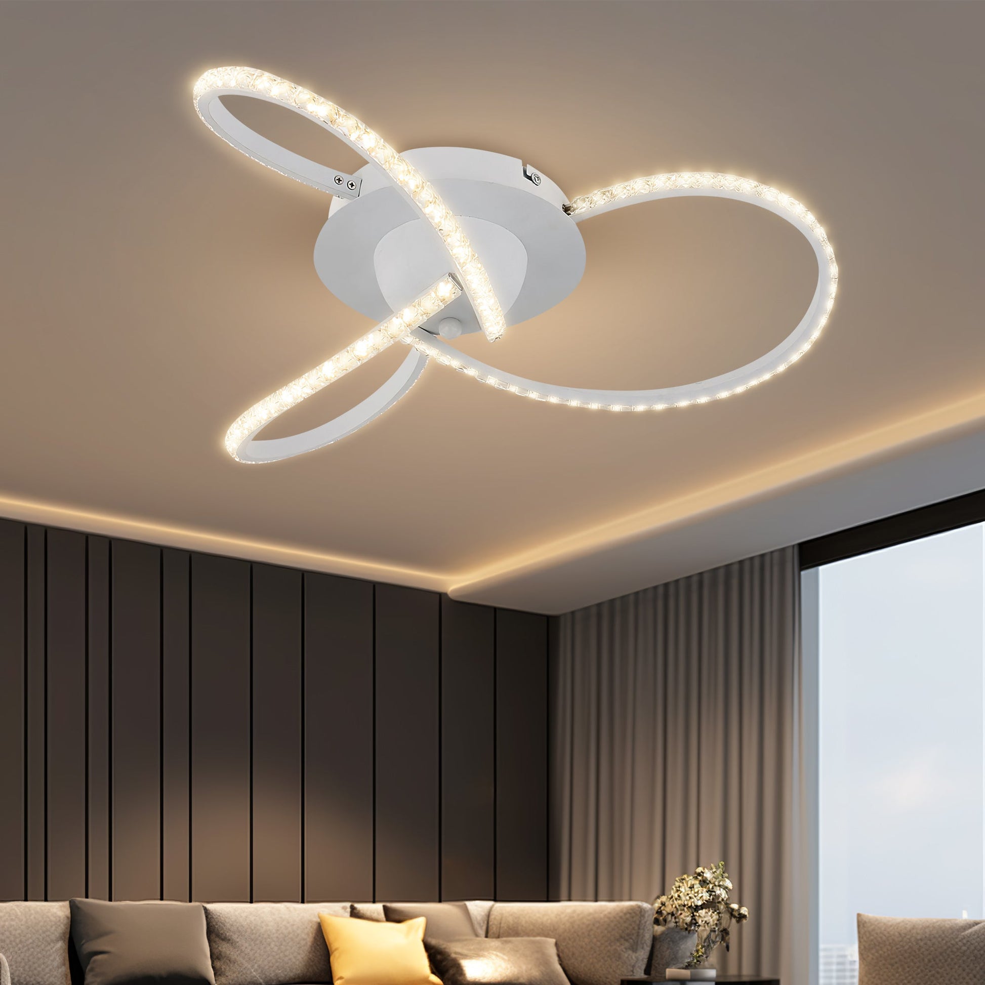 Irie Dimmable 3 Lights LED Ceiling Light - White - Image 5