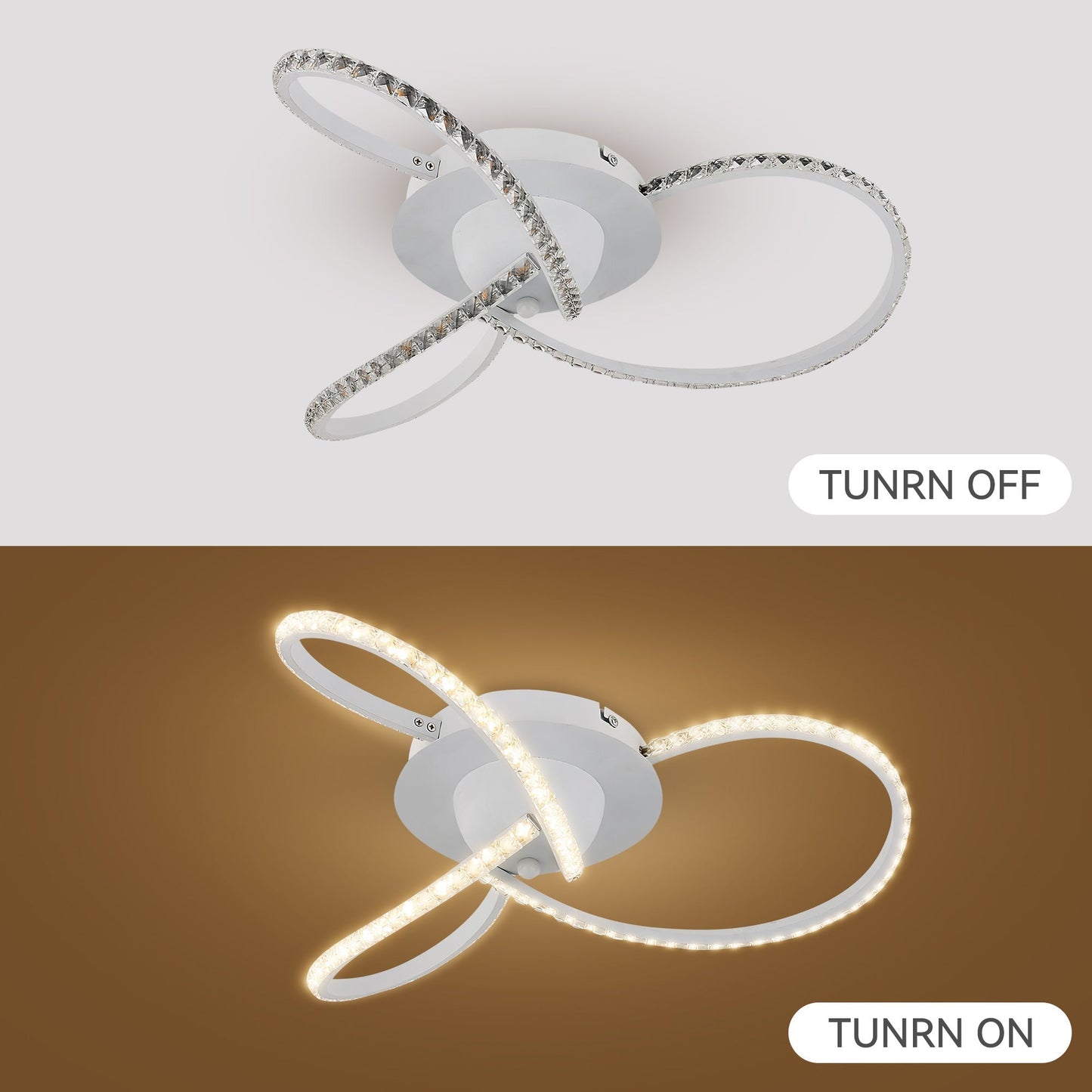 Irie Dimmable 3 Lights LED Ceiling Light - White - Image 8