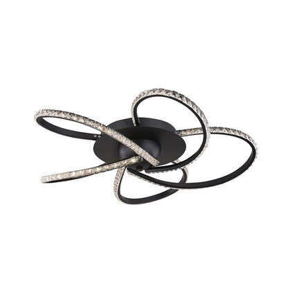 Irie Dimmable 5 Lights LED Ceiling Light - Black - Image 2