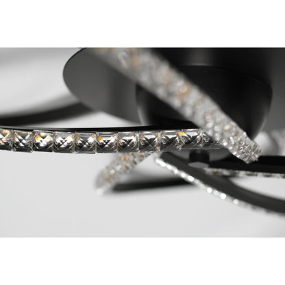 Irie Dimmable 5 Lights LED Ceiling Light - Black - Image 4