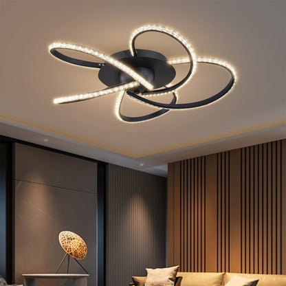 Irie Dimmable 5 Lights LED Ceiling Light - Black - Image 7