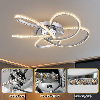 Irie Dimmable 5 Lights LED Ceiling Light - Chrome - Image 7