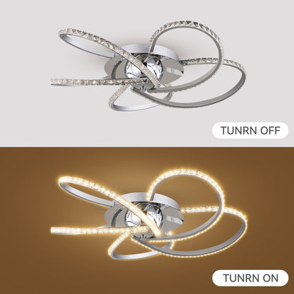 Irie Dimmable 5 Lights LED Ceiling Light - Chrome - Image 8