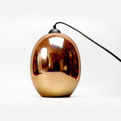 Moravian Glass Oval Pendant Light - Chrome - Image 3