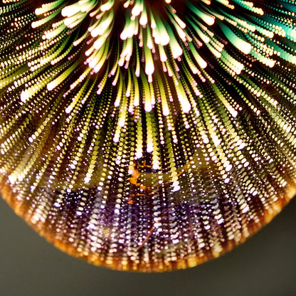 Moravian Glass Oval Pendant Light - Chrome - Image 6