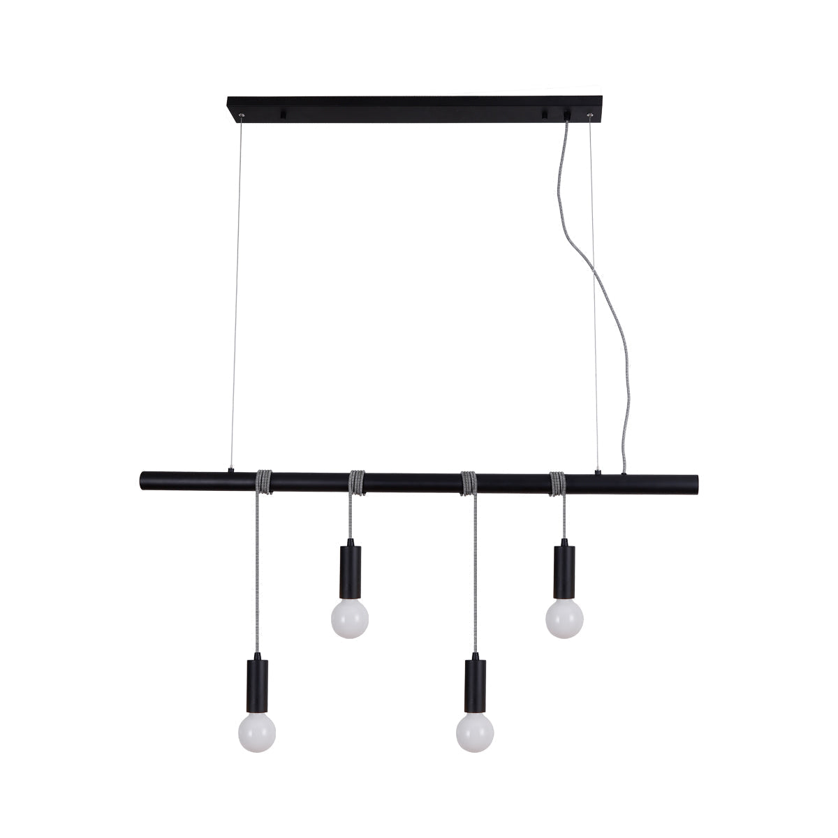 Bikkel 4 Lights Pendant Light - Black - Image 3