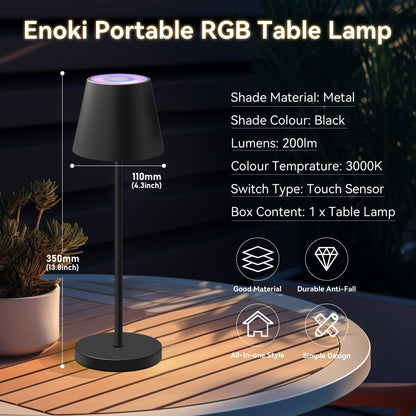 Enoki Portable RGB Table Lamp - Black - Image 8