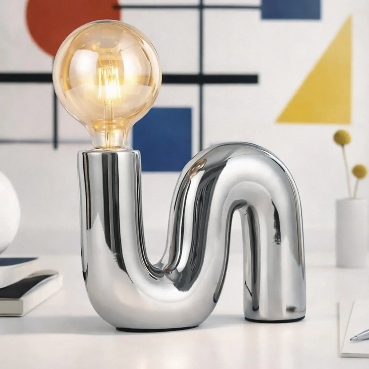 Millie Table Lamp - Chrome - Image 2