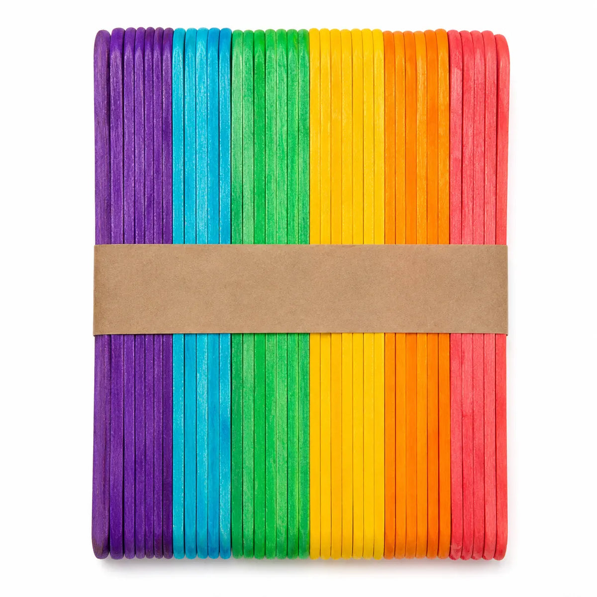 50x Coloured Wooden Craft Sticks 150mm for Arts, Crafts and School Projects - Image 3