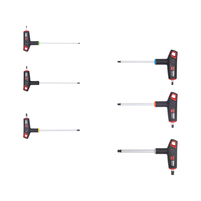 Wurth 6pcs Set of 2C T-Handle Hex Keys - Image 2