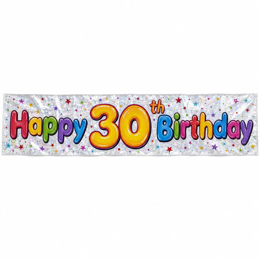 2.6m Happy 30th Birthday Party Banner