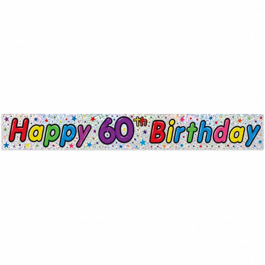 2.6m Happy 60th Birthday Party Banner