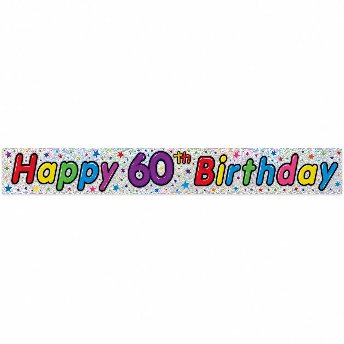 2.6m Happy 60th Birthday Party Banner - Image 2