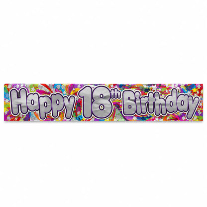 2.6m Happy 18th Birthday Party Banner - Image 2