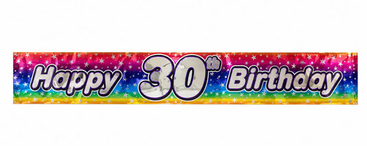 2.6m Happy 30th Birthday Party Banner