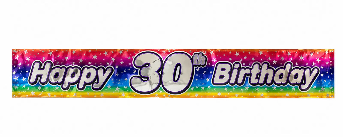2.6m Happy 30th Birthday Party Banner - Image 2
