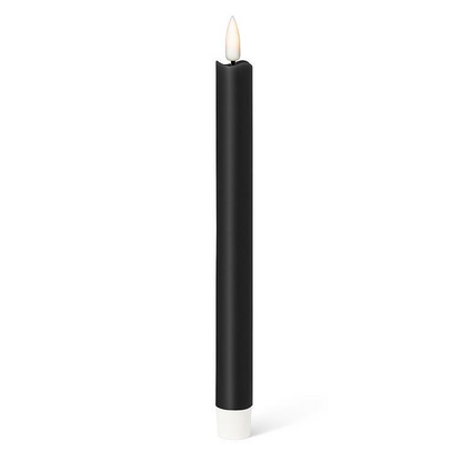 1 Pack of 2 LED Flickering Wax Taper Candles (Battery Operated) in Black - Image 3