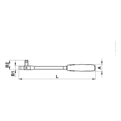 Wurth Breaker Bar 1/2in Drive 365mm Joint Socket Wrench Chrome Plated 180° Rotating Head - Image 3
