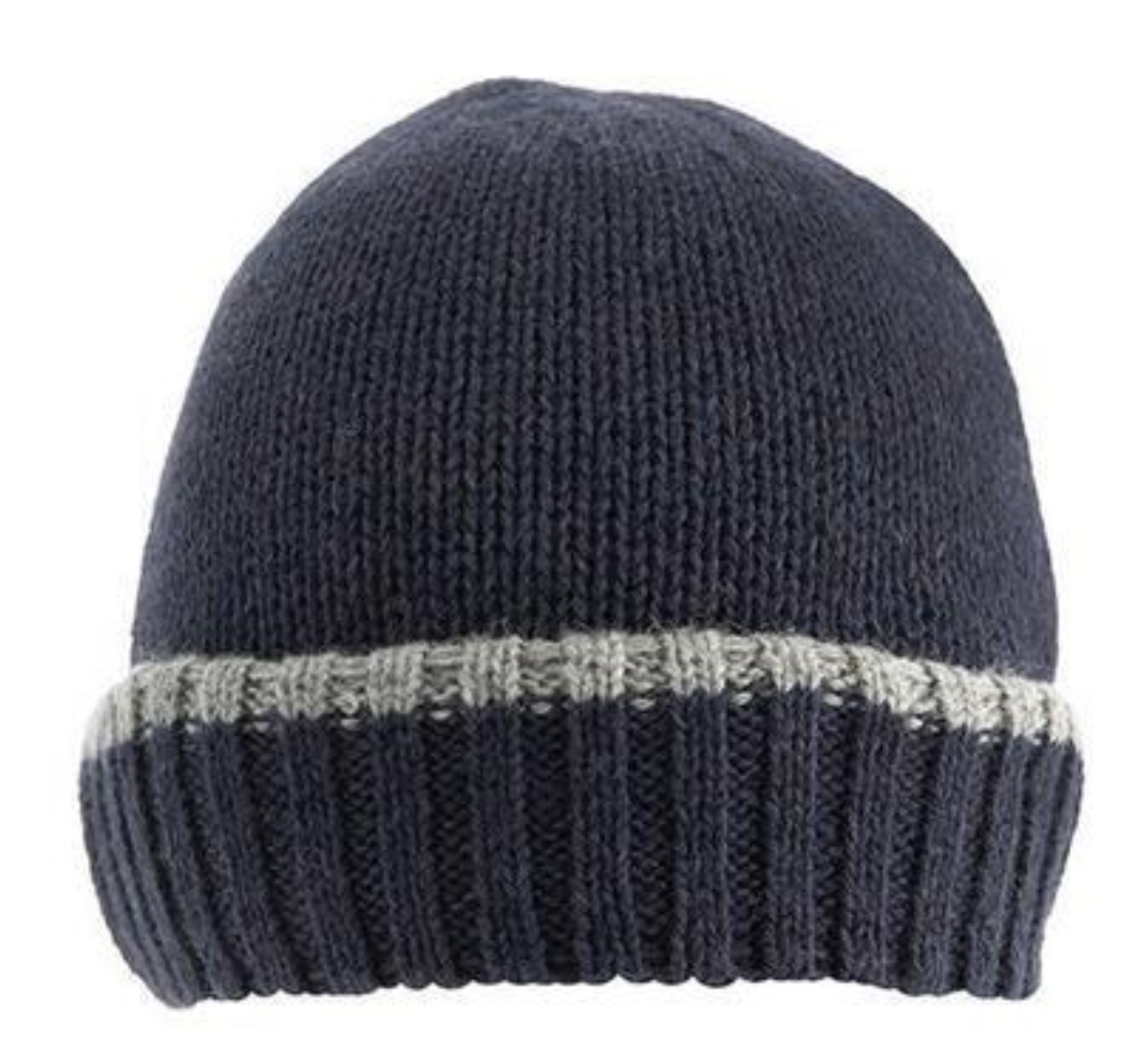 Dents Mens Knitted Hat w/ Turn Up Brim Warm Winter Ski - Navy / Slate - Image 2