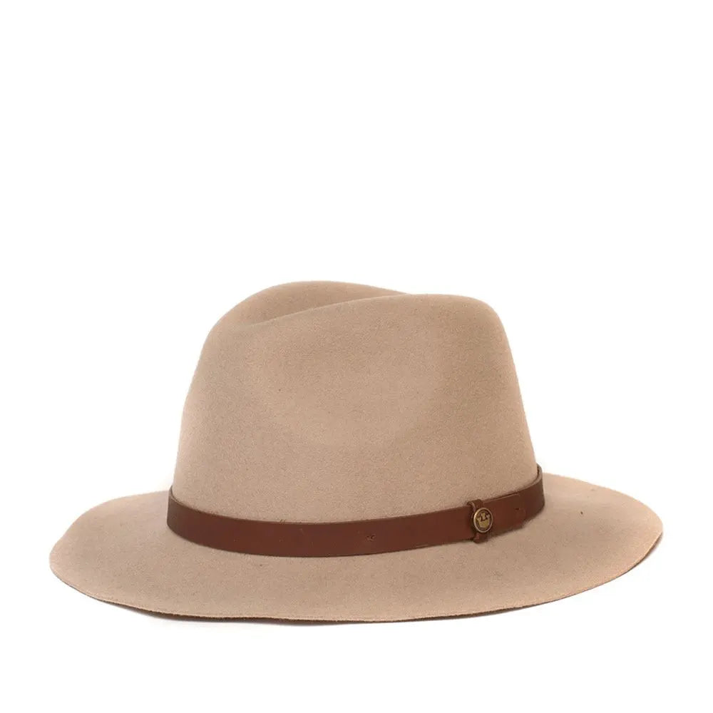 Goorin Bros Desert Rider Wool Fedora Hat Western Cowboy Style - Tan - Image 2