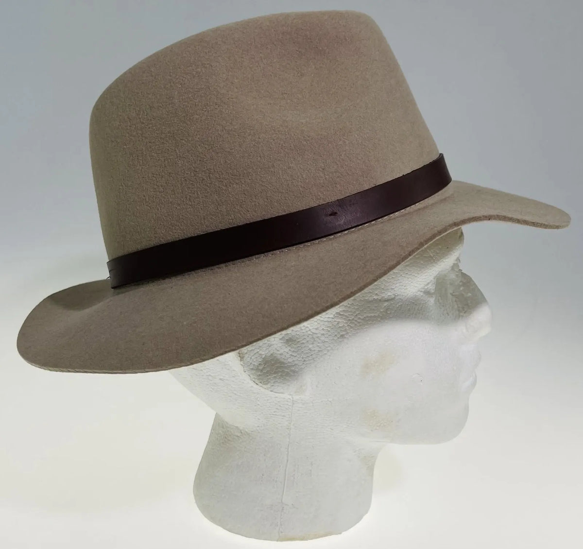 Goorin Bros Desert Rider Wool Fedora Hat Western Cowboy Style - Tan - Image 3