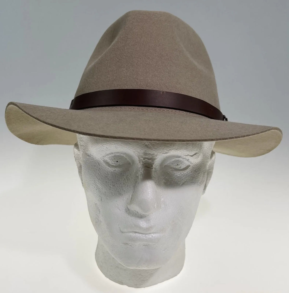 Goorin Bros Desert Rider Wool Fedora Hat Western Cowboy Style - Tan - Image 4
