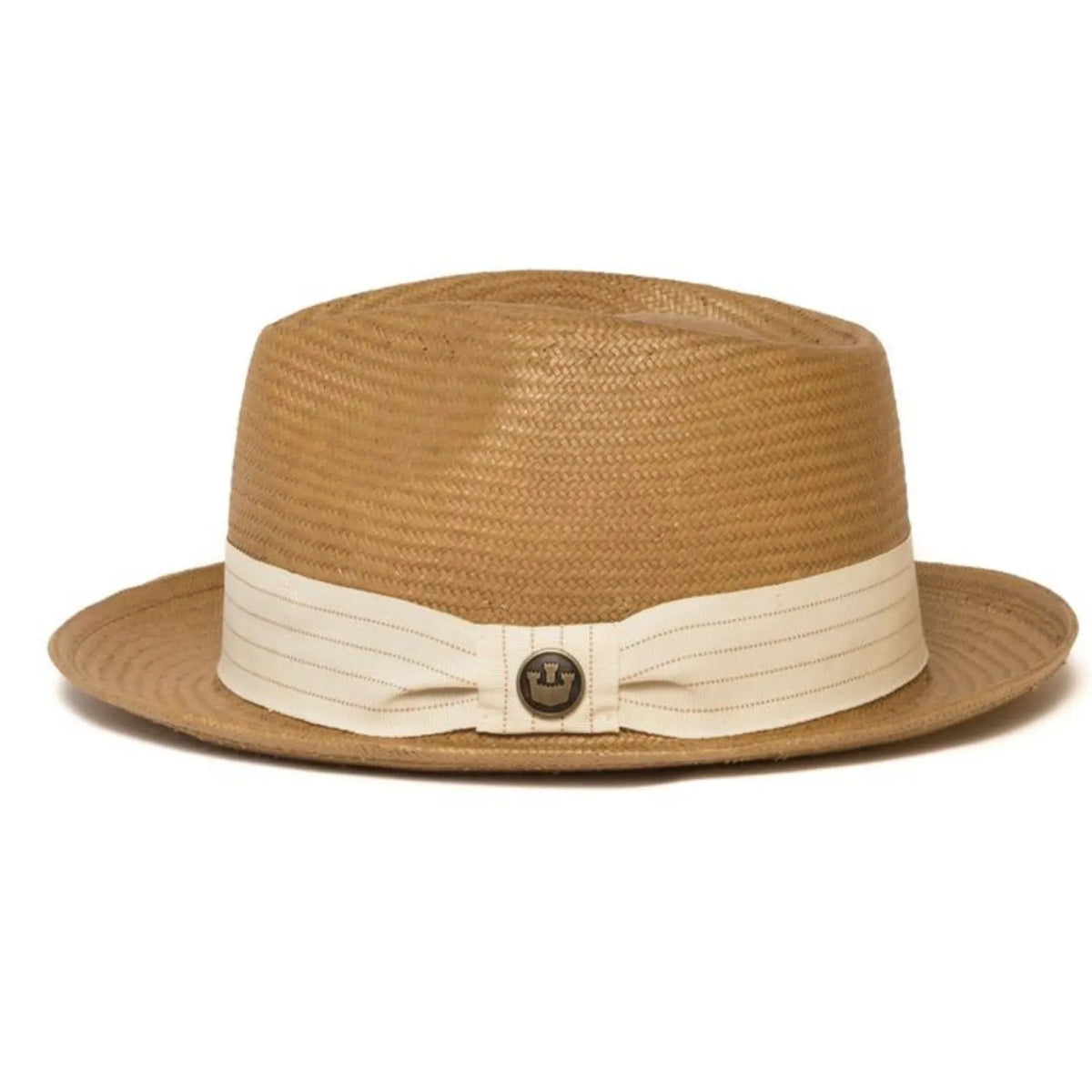 Goorin Brothers Mens Snare Straw Fedora Trilby Hat Panama Summer Beach - Natural - Image 4