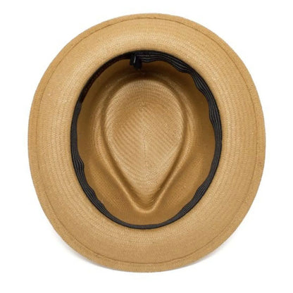 Goorin Brothers Mens Snare Straw Fedora Trilby Hat Panama Summer Beach - Natural - Image 5