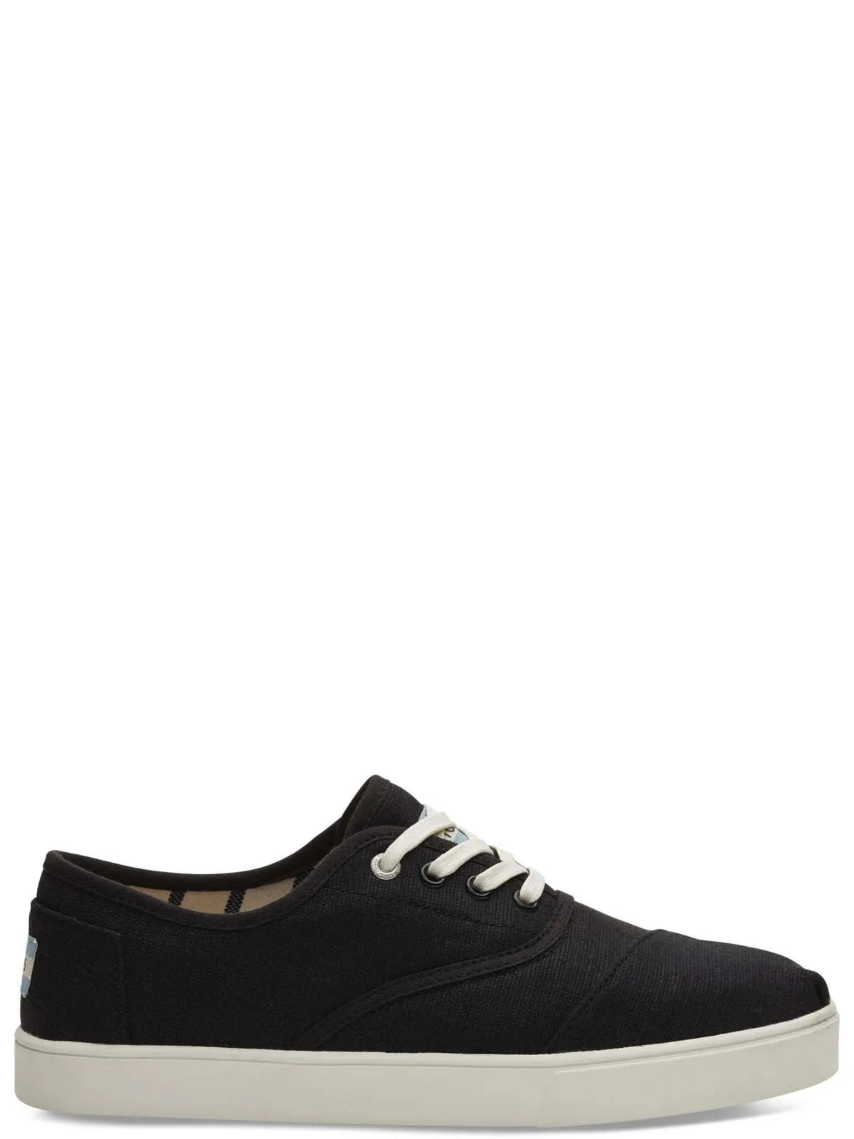 TOMS Heritage Mens Canvas Casual Shoes Sneakers Lace Up Low Cut - Black - Image 2