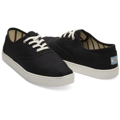 TOMS Heritage Mens Canvas Casual Shoes Sneakers Lace Up Low Cut - Black - Image 4
