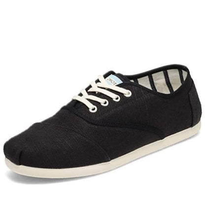 TOMS Heritage Mens Canvas Casual Shoes Sneakers Lace Up Low Cut - Black - Image 6