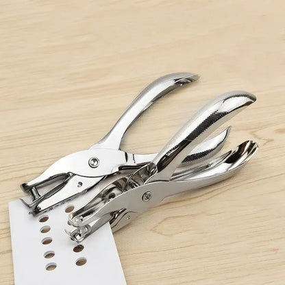 Single Paper Hole Punch Handheld Plier in Stainless Steel Puncher 6mm - Image 3