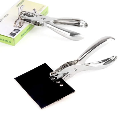 Single Paper Hole Punch Handheld Plier in Stainless Steel Puncher 6mm - Image 7