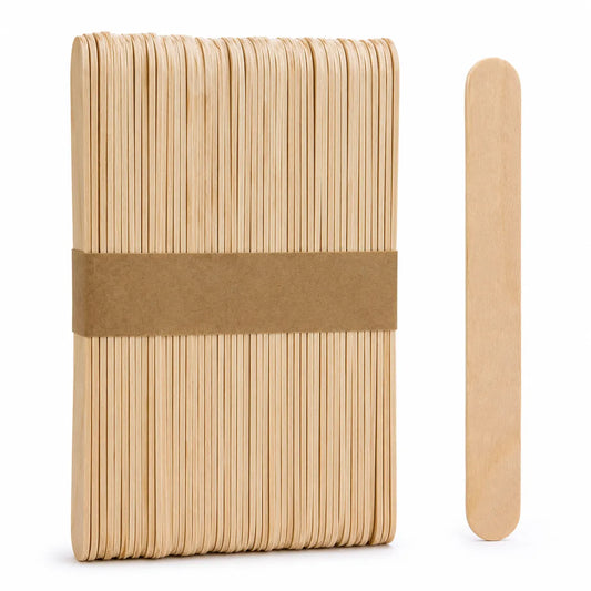 50x Natural Wooden Craft Sticks 150mm for Arts, Crafts and School Projects