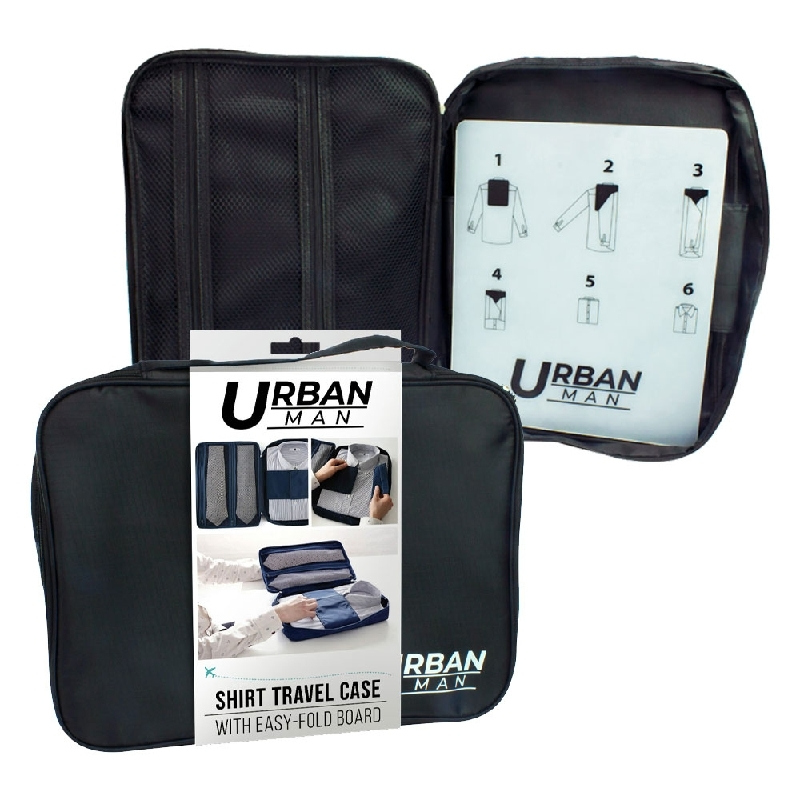 Urban Travel Shirt Organiser Bag Case Pouch w/ Fold Board 36cm x 26cm x 5cm in Black - Image 2