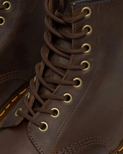 Dr. Martens 1460 8 Up Crazy Horse Leather Boots Shoes - Gaucho Brown - Image 4
