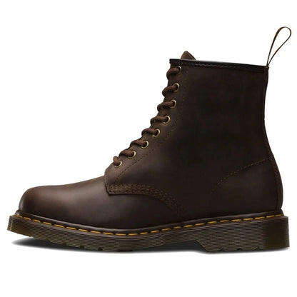 Dr. Martens 1460 8 Up Crazy Horse Leather Boots Shoes - Gaucho Brown - Image 5