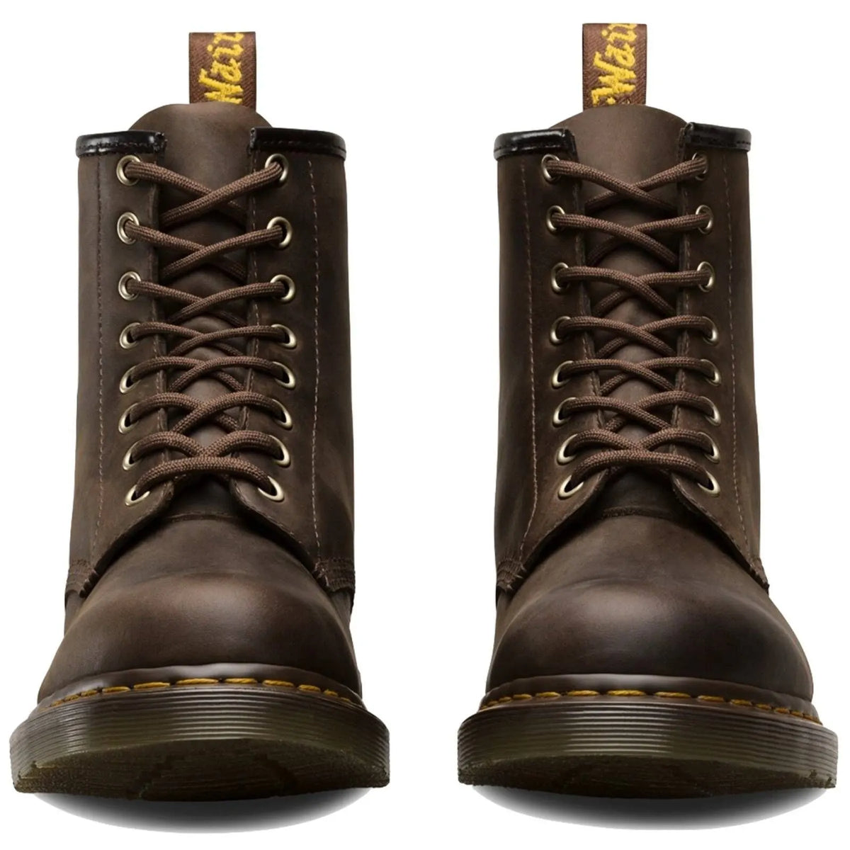 Dr. Martens 1460 8 Up Crazy Horse Leather Boots Shoes - Gaucho Brown - Image 6