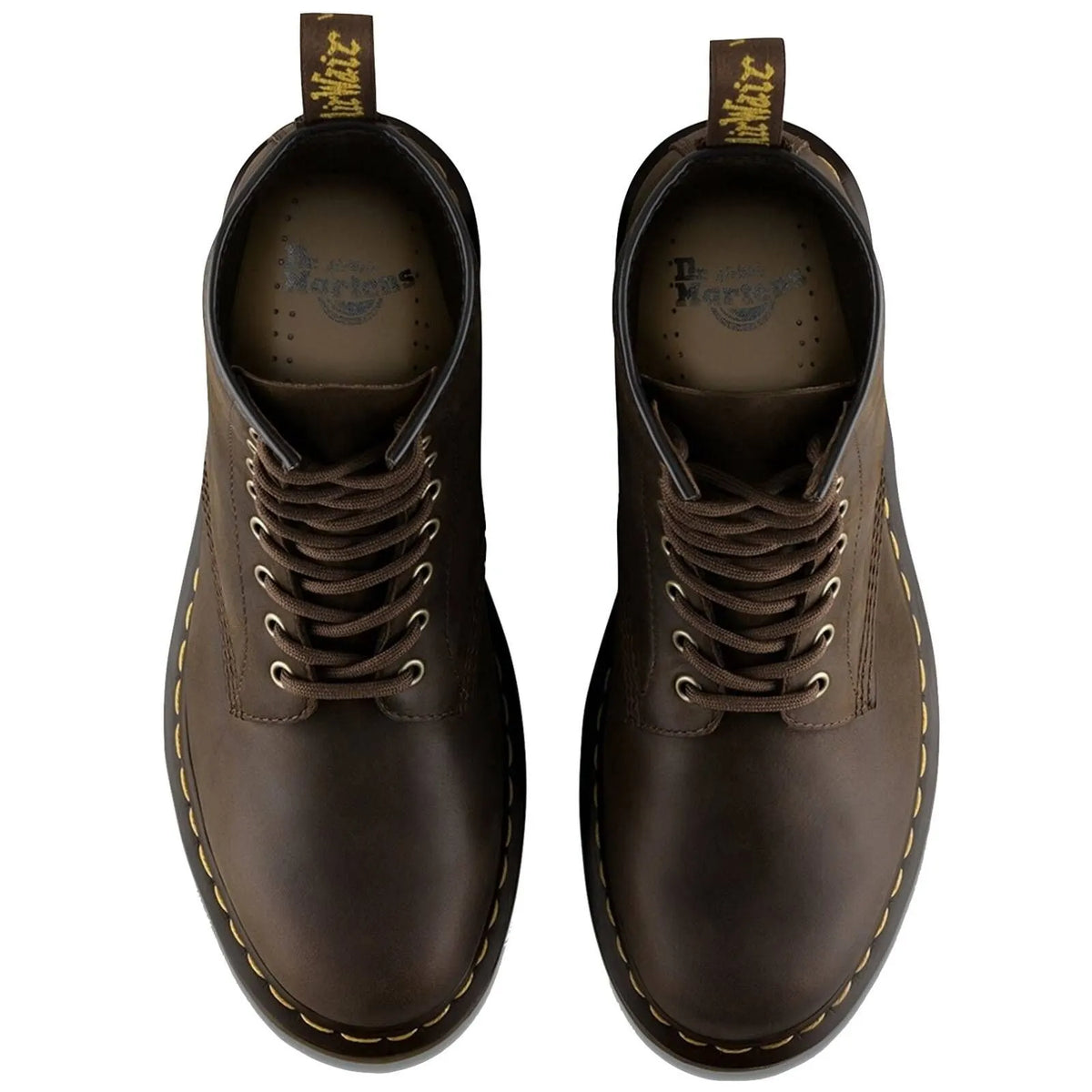 Dr. Martens 1460 8 Up Crazy Horse Leather Boots Shoes - Gaucho Brown - Image 8