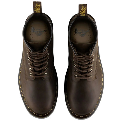 Dr. Martens 1460 8 Up Crazy Horse Leather Boots Shoes - Gaucho Brown - Image 8