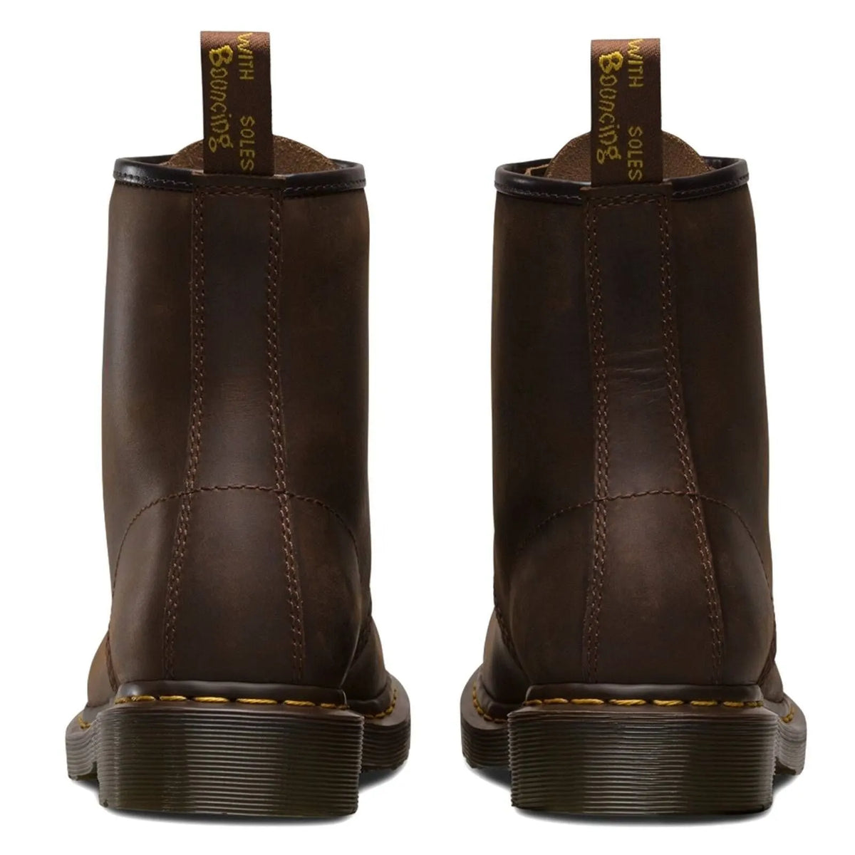 Dr. Martens 1460 8 Up Crazy Horse Leather Boots Shoes - Gaucho Brown - Image 9