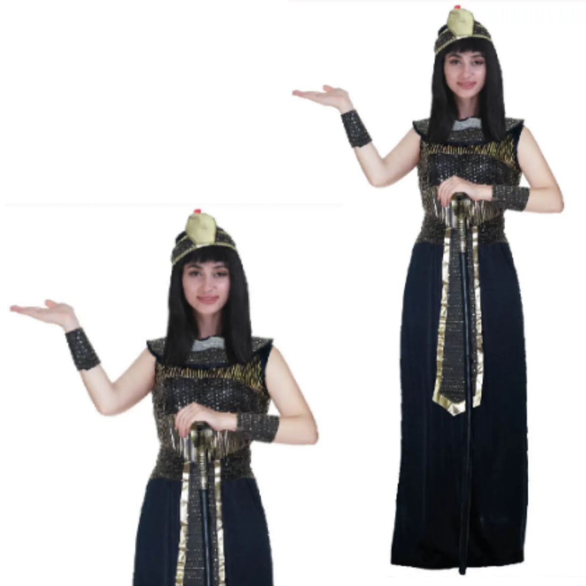 Ladies Deluxe Egyptian Queen Costume Cleopatra Ancient Roman Egypt Goddess Party - Image 2