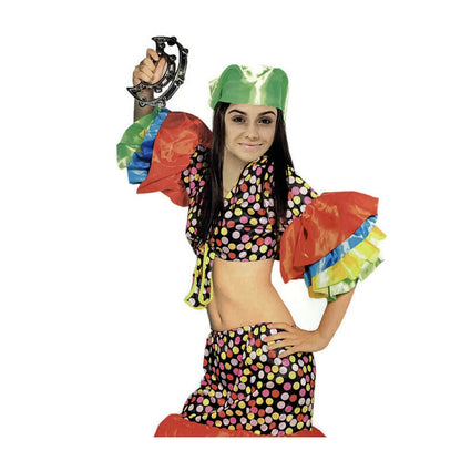 Womens FLAMENCO DANCER COSTUME Spanish Fancy Dress RUMBA Rio Carnival - Image 3